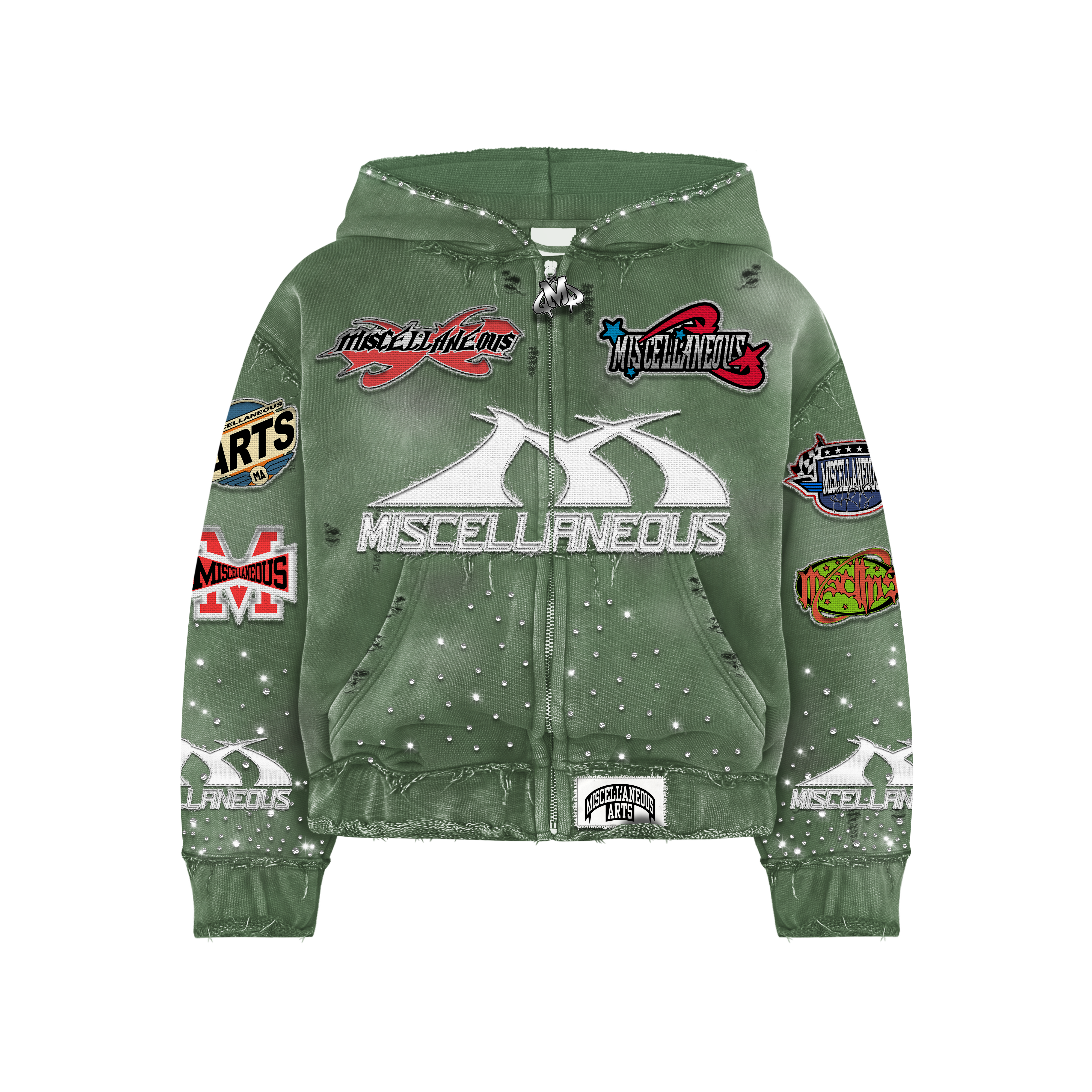 Miscellaneous Green Zipup Jacket